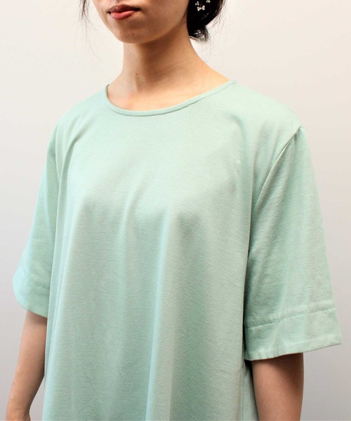 MB mint breeze（エムビーミントブリーズ）の「【LL～6L 大きいサイズ】WEB・一部店舗限定　レイヤード風 半袖 カットソー トップス（Tシャツ/カットソー・レディース・ネイビー/ブラック/グリーン・3L/LL/5L/4L）」の11枚目の写真