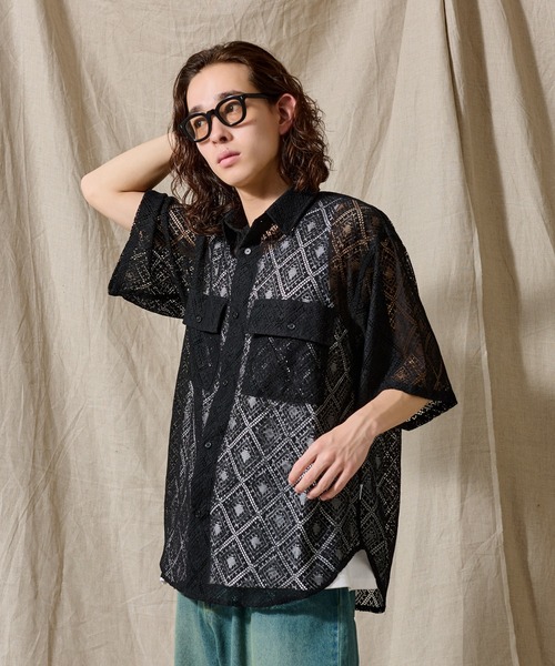 ヤマダヤ Ample アンプル ペイズリー シアーブラウス ベージュ 新品 セール】 ERICA / シルクシースルークルーネックブラウス