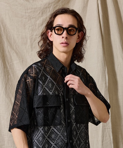 ヤマダヤ Ample アンプル ペイズリー シアーブラウス ベージュ 新品 セール】 ERICA / シルクシースルークルーネックブラウス