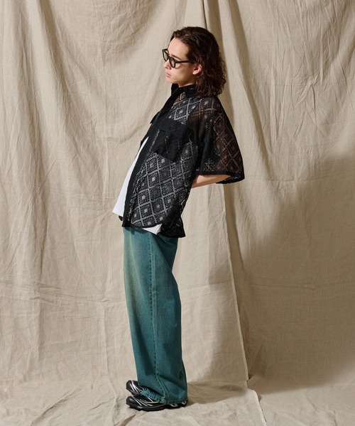 WETTEMPT（ウィテンプト）の「LACE SHEER DOUBLE POCKET SHIRT