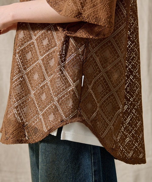 WETTEMPT(ウィテンプト)の「LACE SHEER DOUBLE POCKET SHIRT / レースシアーダブルポケットシャツ(シャツ/ブラウス・メンズ・ブラック/ブラウン/オフホワイト・LARGE/MEDIUM/SMALL)」の22枚目の写真