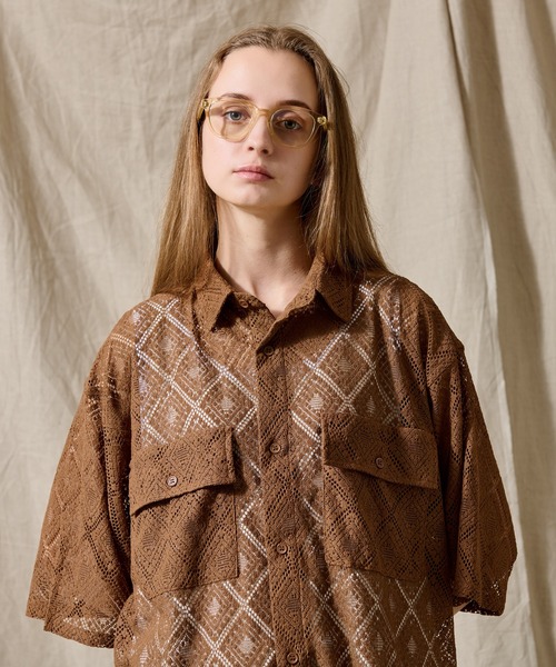 WETTEMPT(ウィテンプト)の「LACE SHEER DOUBLE POCKET SHIRT / レースシアーダブルポケットシャツ(シャツ/ブラウス・メンズ・ブラック/ブラウン/オフホワイト・LARGE/MEDIUM/SMALL)」の20枚目の写真