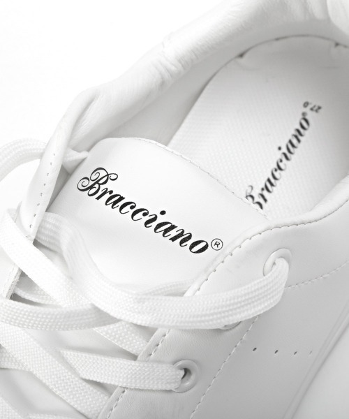 LUXSTYLE（ラグスタイル）の「Bracciano(ブラッチャーノ)PUパンチングラインスニーカー（スニーカー・メンズ・ブラック×ブラック/ホワイト/ブラック・25.5/27/26.5/26）」の18枚目の写真