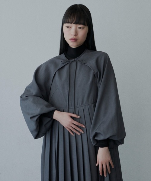 美品 ペルナ perna オーガンジープリーツワンピース サイズL グレー セール】ボレロセットプリーツワンピース（ワンピース）｜PERNA