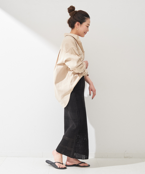 B.C STOCK（ベーセーストック）の「クロシェスカート（スカート・レディース・ブラック/アイボリー・FREE）」の18枚目の写真