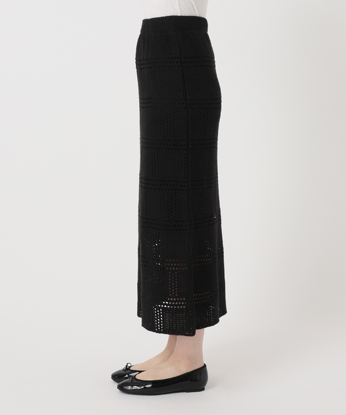 B.C STOCK（ベーセーストック）の「クロシェスカート（スカート・レディース・ブラック/アイボリー・FREE）」の6枚目の写真