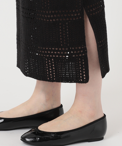 B.C STOCK（ベーセーストック）の「クロシェスカート（スカート・レディース・ブラック/アイボリー・FREE）」の10枚目の写真