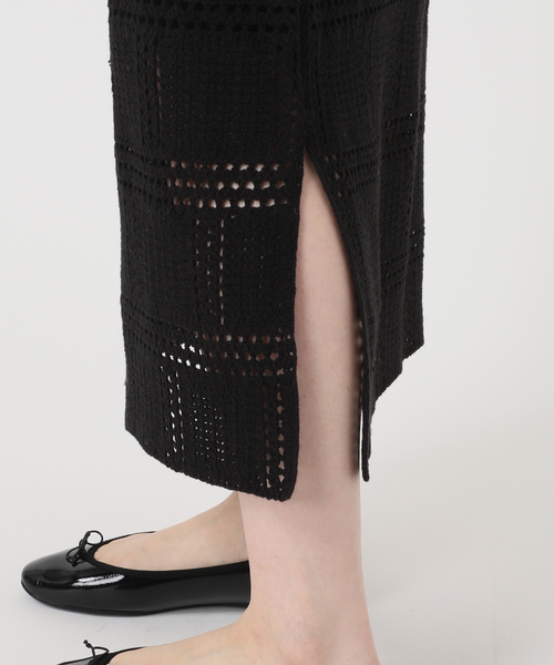 B.C STOCK（ベーセーストック）の「クロシェスカート（スカート・レディース・ブラック/アイボリー・FREE）」の11枚目の写真