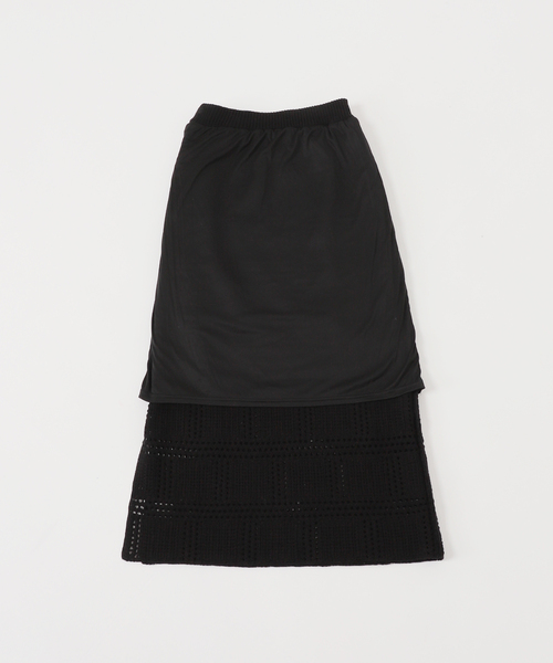 B.C STOCK（ベーセーストック）の「クロシェスカート（スカート・レディース・ブラック/アイボリー・FREE）」の12枚目の写真