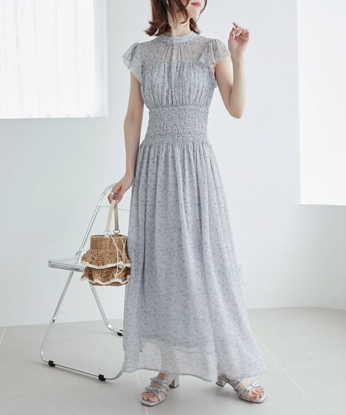 MAJESTIC LEGON（マジェスティックレゴン）の「ウエストシャーリングレディワンピ（ワンピース・レディース・ブルー系その他2/ブルー系その他4/ホワイト系その他2・SMALL/MEDIUM）」の3枚目の写真