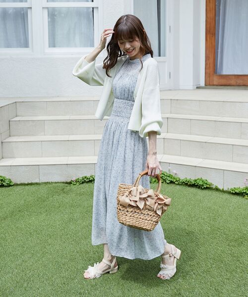 MAJESTIC LEGON（マジェスティックレゴン）の「ウエストシャーリングレディワンピ（ワンピース・レディース・ブルー系その他2/ブルー系その他4/ホワイト系その他2・SMALL/MEDIUM）」の17枚目の写真