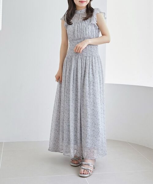 MAJESTIC LEGON（マジェスティックレゴン）の「ウエストシャーリングレディワンピ（ワンピース・レディース・ブルー系その他2/ブルー系その他4/ホワイト系その他2・SMALL/MEDIUM）」の9枚目の写真