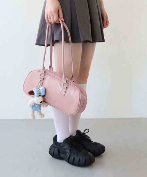 nomnom（ノムノム）の「【nomnom】スクエアビッグショルダーバッグ（ショルダーバッグ・レディース・ブラック/ブラウン/ピンク/アイボリー/ワイン/シルバー・FREE）」の5枚目の写真