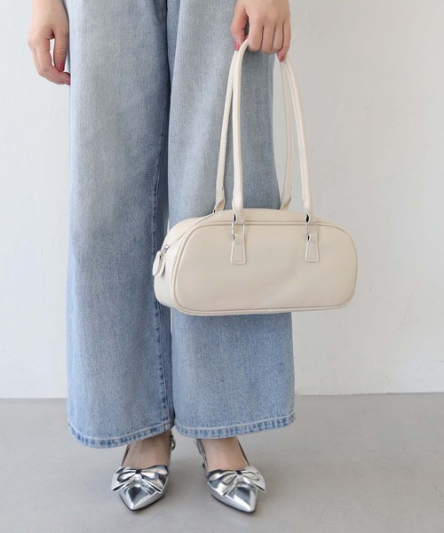 nomnom（ノムノム）の「【nomnom】スクエアビッグショルダーバッグ（ショルダーバッグ・レディース・ブラック/ブラウン/ピンク/アイボリー/ワイン/シルバー・FREE）」の7枚目の写真