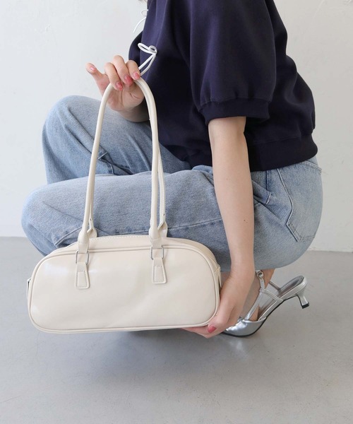 nomnom（ノムノム）の「【nomnom】スクエアビッグショルダーバッグ（ショルダーバッグ・レディース・ブラック/ブラウン/ピンク/アイボリー/ワイン/シルバー・FREE）」の8枚目の写真