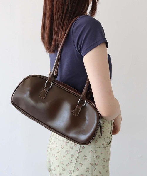 nomnom（ノムノム）の「【nomnom】スクエアビッグショルダーバッグ（ショルダーバッグ・レディース・ブラック/ブラウン/ピンク/アイボリー/ワイン/シルバー・FREE）」の11枚目の写真