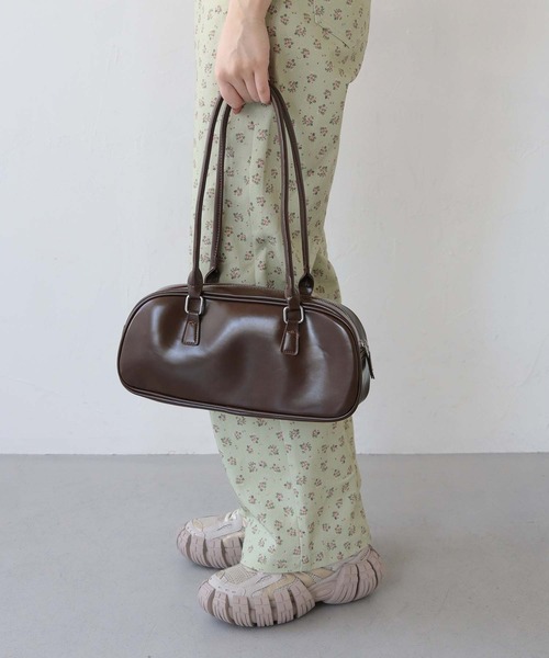 nomnom（ノムノム）の「【nomnom】スクエアビッグショルダーバッグ（ショルダーバッグ・レディース・ブラック/ブラウン/ピンク/アイボリー/ワイン/シルバー・FREE）」の12枚目の写真