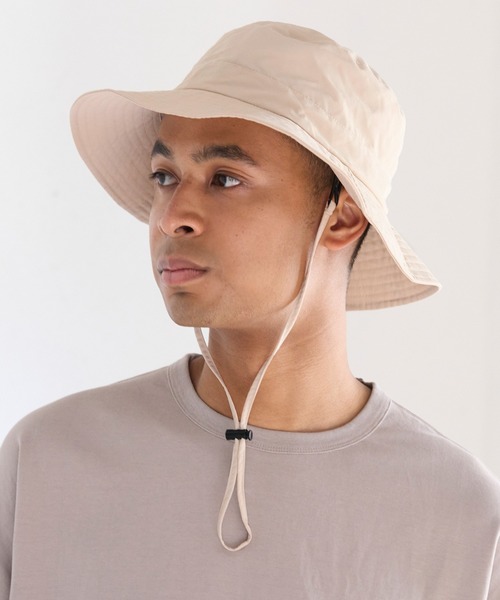 coca（coca）（コカ）の「メンズ 撥水ポケッタブルバケットハット（ハット・メンズ・アイボリー/ブラック/カーキ・ONE SIZE）」の13枚目の写真