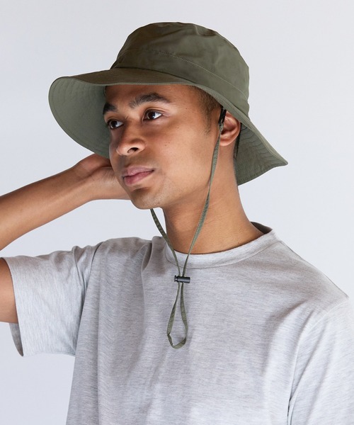 coca（coca）（コカ）の「メンズ 撥水ポケッタブルバケットハット（ハット・メンズ・アイボリー/ブラック/カーキ・ONE SIZE）」の8枚目の写真