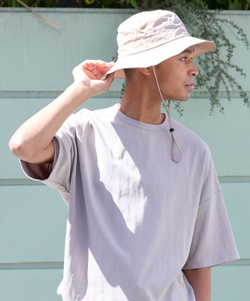 coca（coca）（コカ）の「メンズ 撥水ポケッタブルバケットハット（ハット・メンズ・アイボリー/ブラック/カーキ・ONE SIZE）」の11枚目の写真