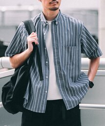 417 EDIFICE | ストライプ B.D S/Sシャツ(シャツ/ブラウス)