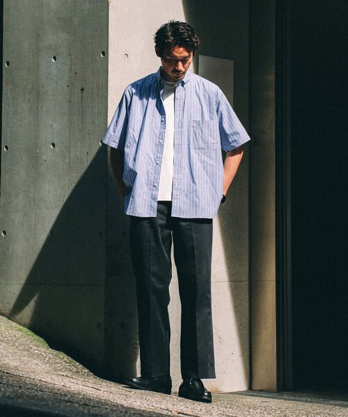 417 EDIFICE(フォーワンセブンエディフィス)の「ストライプ B.D S/Sシャツ(シャツ/ブラウス・メンズ・ブルー/ライトブルー/エメラルドブルー/ネイビー/ダークブルー/ブルー系その他・SMALL/MEDIUM/LARGE)」の9枚目の写真