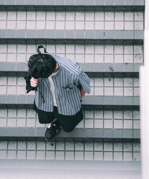 417 EDIFICE(フォーワンセブンエディフィス)の「ストライプ B.D S/Sシャツ(シャツ/ブラウス・メンズ・ブルー/ライトブルー/エメラルドブルー/ネイビー/ダークブルー/ブルー系その他・SMALL/MEDIUM/LARGE)」の13枚目の写真