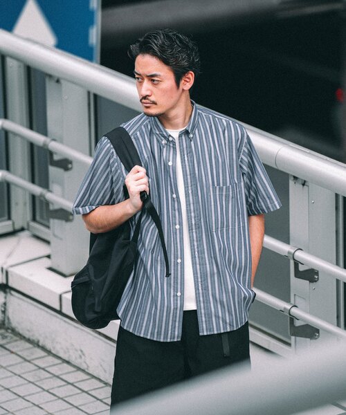 417 EDIFICE(フォーワンセブンエディフィス)の「ストライプ B.D S/Sシャツ(シャツ/ブラウス・メンズ・ブルー/ライトブルー/エメラルドブルー/ネイビー/ダークブルー/ブルー系その他・SMALL/MEDIUM/LARGE)」の14枚目の写真