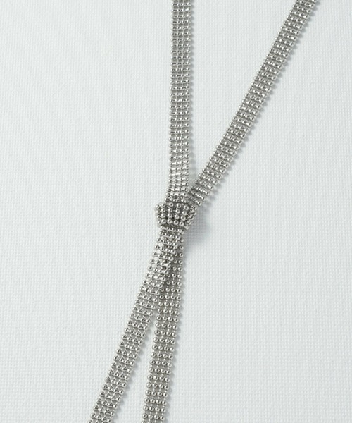 GOLDY（ゴールディ）の「メタル グレイン サッシュ ネクタイ ネックレス（ネックレス・レディース・シルバー/ガンメタ/ゴールド/シルバー系その他・FREE）」の9枚目の写真