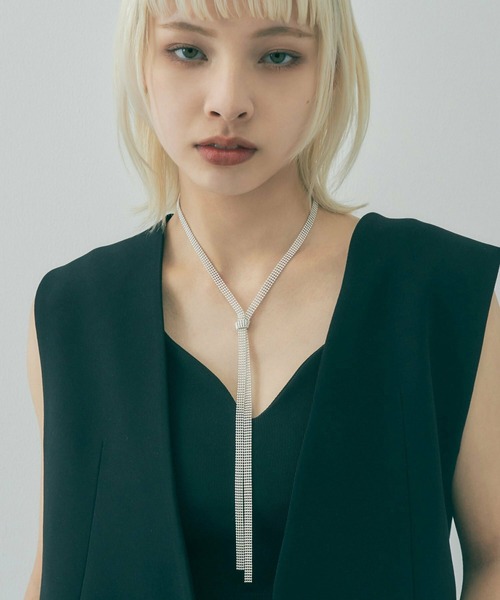 GOLDY（ゴールディ）の「メタル グレイン サッシュ ネクタイ ネックレス（ネックレス・レディース・シルバー/ガンメタ/ゴールド/シルバー系その他・FREE）」の8枚目の写真