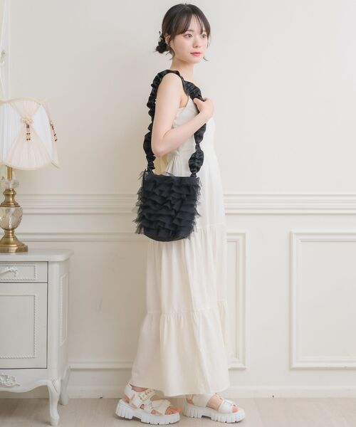 ems excite（エムズエキサイト）の「Bリボンワンピース（ワンピース・レディース・ブルー/ナチュラル/ブラック・FREE）」の5枚目の写真