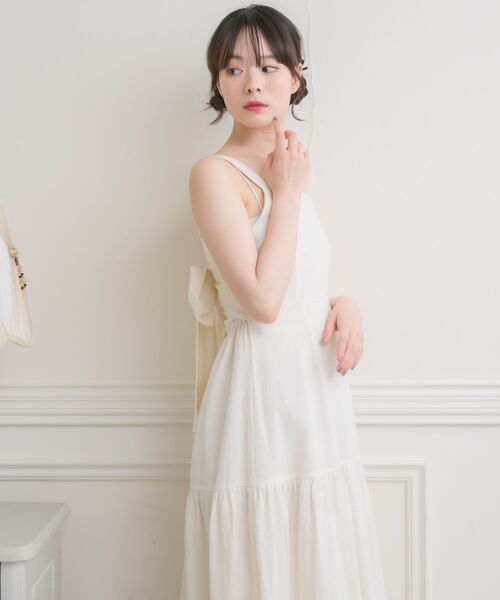 ems excite（エムズエキサイト）の「Bリボンワンピース（ワンピース・レディース・ブルー/ナチュラル/ブラック・FREE）」の9枚目の写真