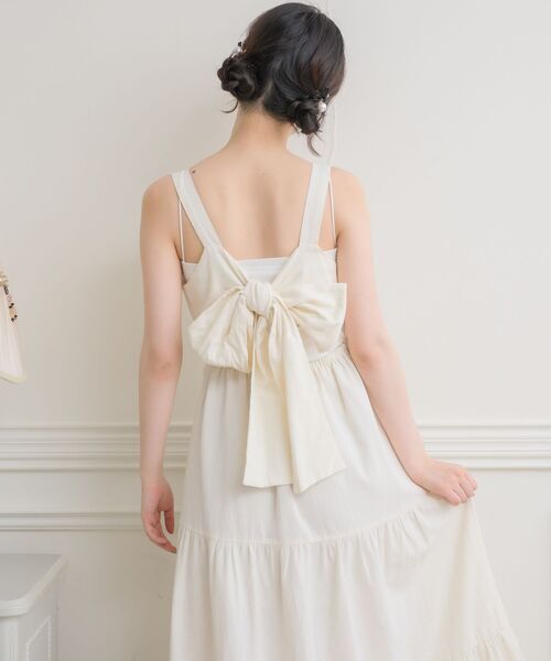 ems excite（エムズエキサイト）の「Bリボンワンピース（ワンピース・レディース・ブルー/ナチュラル/ブラック・FREE）」の11枚目の写真