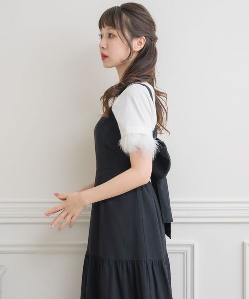 ems excite（エムズエキサイト）の「Bリボンワンピース（ワンピース・レディース・ブルー/ナチュラル/ブラック・FREE）」の18枚目の写真