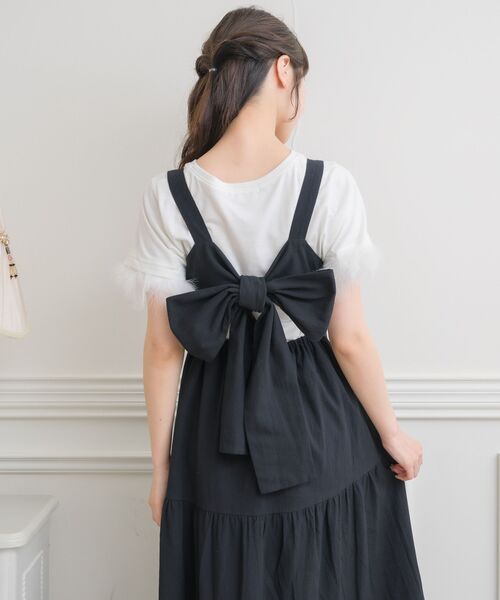 ems excite（エムズエキサイト）の「Bリボンワンピース（ワンピース・レディース・ブルー/ナチュラル/ブラック・FREE）」の19枚目の写真