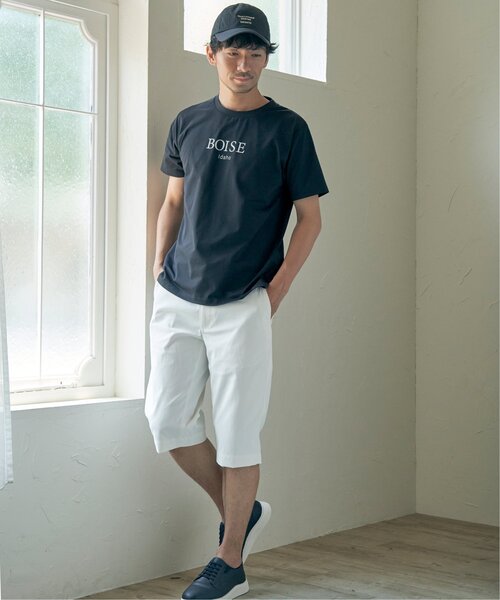 ikka（イッカ）の「6.5分丈ドビーハーフパンツ（その他パンツ・メンズ・ブラウン/ブラック/ホワイト・L/XL/S/M）」の22枚目の写真