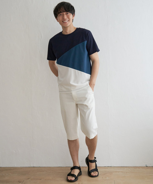 ikka（イッカ）の「6.5分丈ドビーハーフパンツ（その他パンツ・メンズ・ブラウン/ブラック/ホワイト・L/XL/S/M）」の12枚目の写真