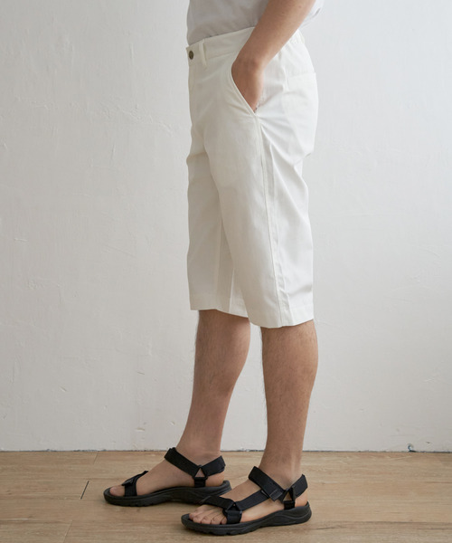 ikka（イッカ）の「6.5分丈ドビーハーフパンツ（その他パンツ・メンズ・ブラウン/ブラック/ホワイト・L/XL/S/M）」の4枚目の写真