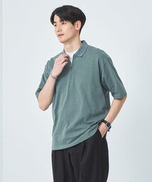 green label relaxing（グリーンレーベルリラクシング）の「ハーフジップ 半袖 ポロシャツ（ポロシャツ・メンズ）」