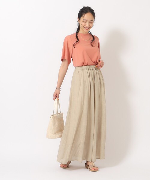 DRESKIP（ドレスキップ）の「◆大人可愛いが叶うボリュームマキシ丈スカート（スカート・レディース・チャコールグレー/オレンジ/ベージュ・04/03/02）」の9枚目の写真