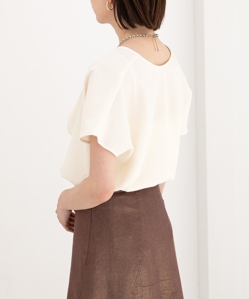Elura（エルーラ）の「サラサラサマーリネンライク2wayプルオーバー/113176（シャツ/ブラウス・レディース・ブラック/ベージュ/ホワイト・FREE）」の5枚目の写真