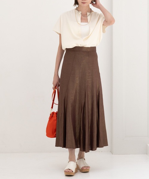 Elura（エルーラ）の「サラサラサマーリネンライク2wayプルオーバー/113176（シャツ/ブラウス・レディース・ブラック/ベージュ/ホワイト・FREE）」の6枚目の写真