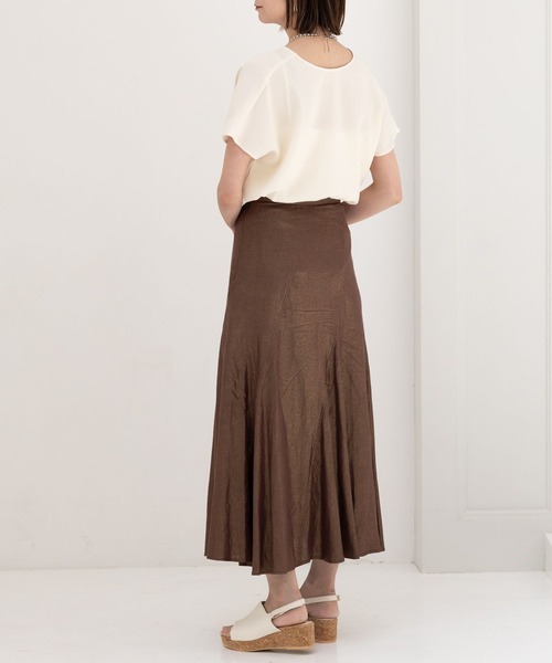 Elura（エルーラ）の「サラサラサマーリネンライク2wayプルオーバー/113176（シャツ/ブラウス・レディース・ブラック/ベージュ/ホワイト・FREE）」の8枚目の写真