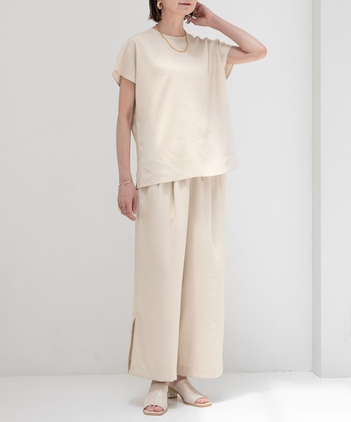 Elura（エルーラ）の「サラサラサマーリネンライク2wayプルオーバー/113176（シャツ/ブラウス・レディース・ブラック/ベージュ/ホワイト・FREE）」の13枚目の写真