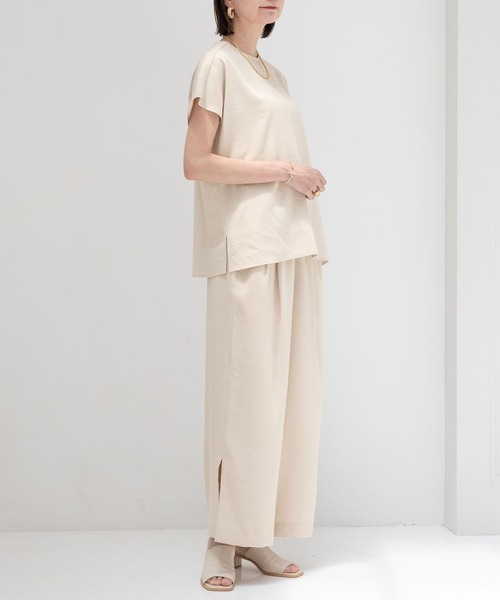 Elura（エルーラ）の「サラサラサマーリネンライク2wayプルオーバー/113176（シャツ/ブラウス・レディース・ブラック/ベージュ/ホワイト・FREE）」の14枚目の写真