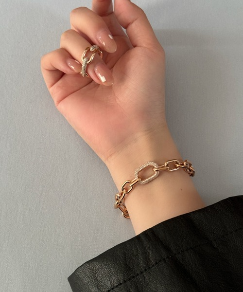 Daniel Wellington（ダニエルウェリントン）の「CRYSTAL LINK RING  レディースリンク　ローズゴールド（リング・レディース・ピンクゴールド・58/60/62/64/66/48/50/52/54/56/68）」の10枚目の写真