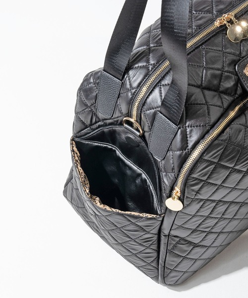 HAYNI（ヘイニ）の「Loche Quilted Boston Bag　ロシェキルティングボストン LLサイズ【改良版・第2世代】（ボストンバッグ・レディース・グレー系/チョコ/ブラック・FREE）」の9枚目の写真