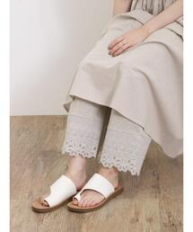 Samansa Mos2 | 裾レースカットペチパンツ(その他パンツ)
