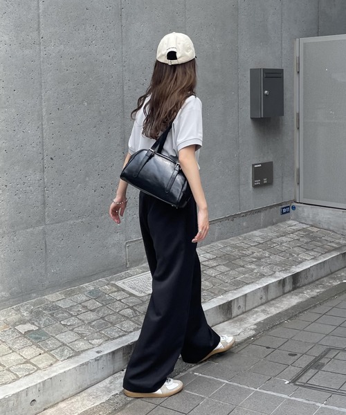 COLONY 2139（コロニートゥーワンスリーナイン）の「ワンポイント刺繍半袖ポロシャツ（ポロシャツ・レディース・ライトグレー/ネイビー/オフホワイト・FREE）」の18枚目の写真