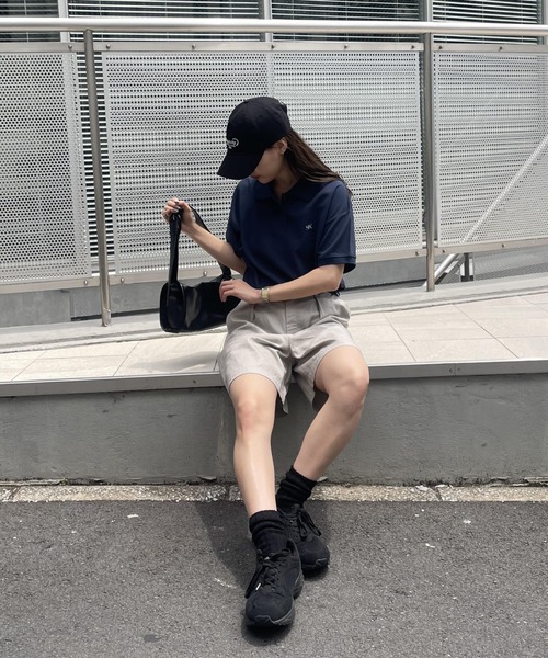 COLONY 2139（コロニートゥーワンスリーナイン）の「ワンポイント刺繍半袖ポロシャツ（ポロシャツ・レディース・ライトグレー/ネイビー/オフホワイト・FREE）」の20枚目の写真